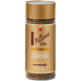 Woolworths Vittoria freeze dried coffee 100g offer