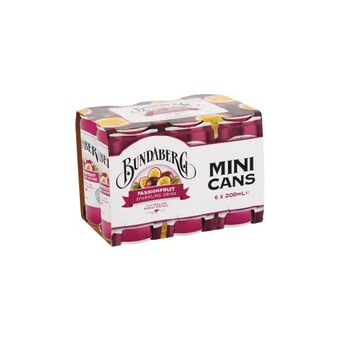 Woolworths Bundaberg mini cans 6 x 200ml offer