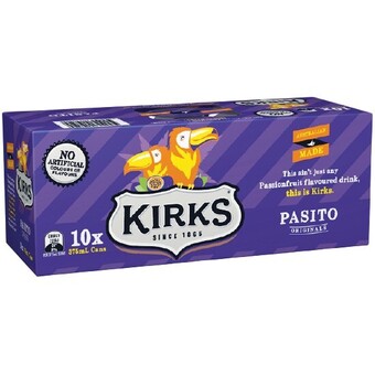 Kirks soft drinks 10 x 375ml