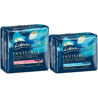 Woolworths Libra invisible pads pk 10-14 offer
