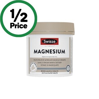 Woolworths Swisse ultiboost magnesium tablets pk 200^ offer