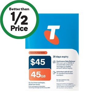 Woolworths Telstra $45 starter packδ offer