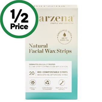 Marzena natural facial wax strips pk 20