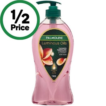 Woolworths Palmolive luminous oils body wash 750ml offer