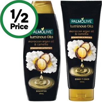 Woolworths Palmolive luminous oils shampoo or conditioner 350ml offer