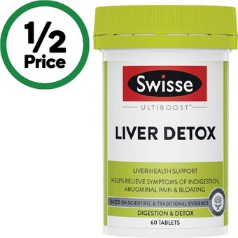 Woolworths Swisse ultiboost liver detox tablets pk 60 offer