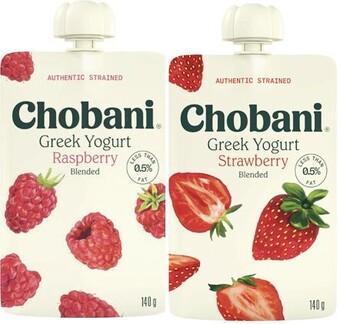 Coles Chobani greek yogurt pouch 140g offer