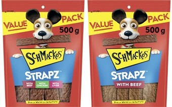Coles Schmackos dog treats 500g offer