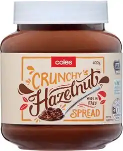 Coles Coles Crunchy Hazelnut Spread 400g offer