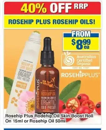 My Chemist Rosehip Plus Rodehip Oil Skin Boost Roll On 15ml or Rosehip Oil 50ml or Rosehip Oil 50ml offer