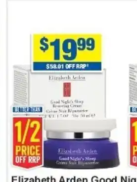 My Chemist Elizabeth Arden Night's Sleep Restoring Cream 50ml offer