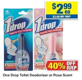 One Drop Toilet Deodoriser or Rose Scent