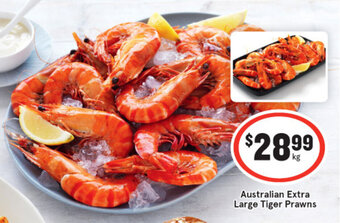 IGA Australian Extra Large Tiger Prawns offer
