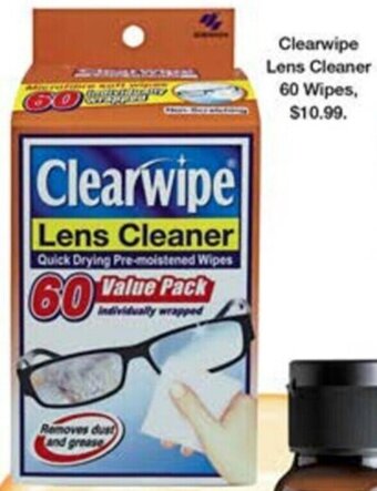 Priceline Clearwipe Lens Cleaner 60 Wipes offer