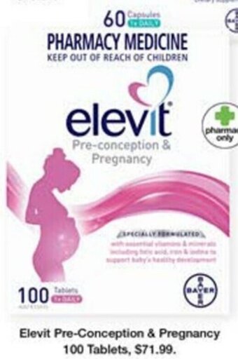 Priceline Elevit Pre-Conception & Pregnancy 100 Tablets offer
