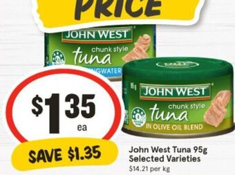 IGA John West Tuna 95g offer