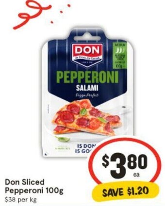 IGA Don Sliced Pepperoni 100g offer