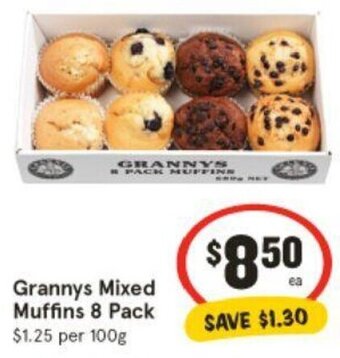 IGA Grannys Mixed Muffins 8 Pack offer