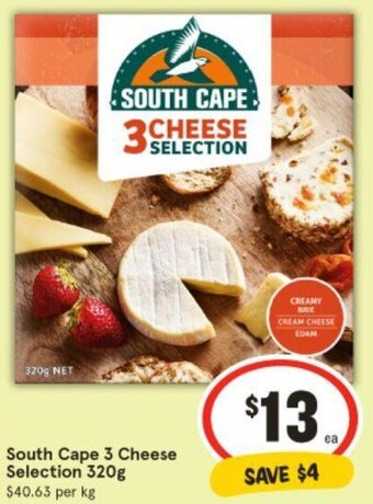 IGA South Cape 3 Cheese Selection 320g offer