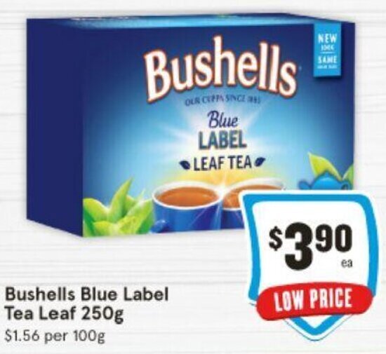 Bushells Blue Label Tea Leaf 250g offer at IGA