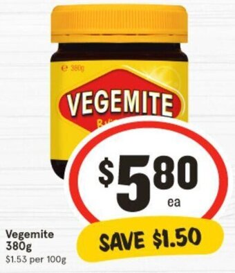 IGA Vegemite 380g offer