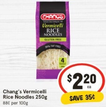 IGA Chang's Vermicelli Rice Noodles 250g offer