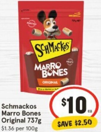 IGA Schmackos Marro Bones Original 737g offer