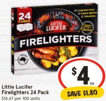 IGA Little Lucifer Firelighters 24 Pack offer