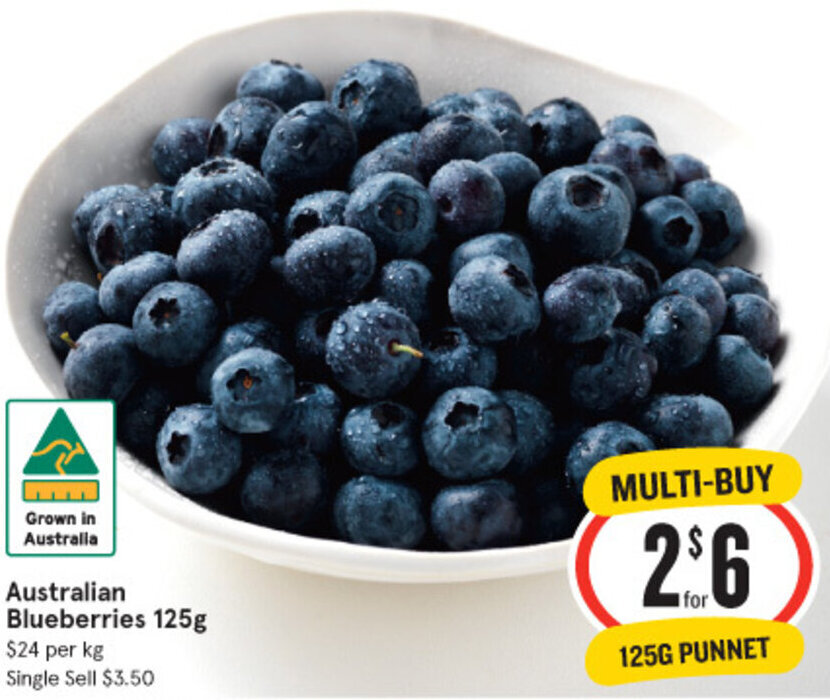 Australian Blueberries 125g offer at IGA