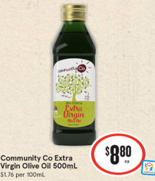 Community Co Extra Virgin Olive Oil 500mL offer at IGA
