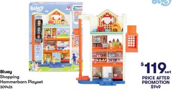 BIG W Bluey Shopping Hammerbarn Playset offer