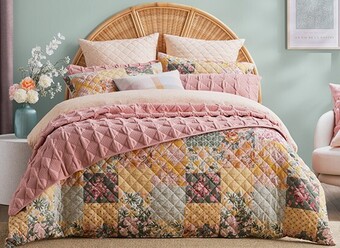 Spotlight Koo jada patchwork quilted quilt cover set offer