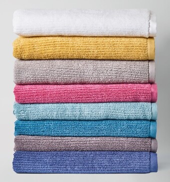 Spotlight Brampton house zero twist ribbed towel range offer