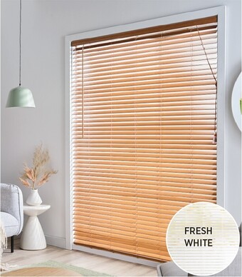 Spotlight Golden oak timber venetian blind offer