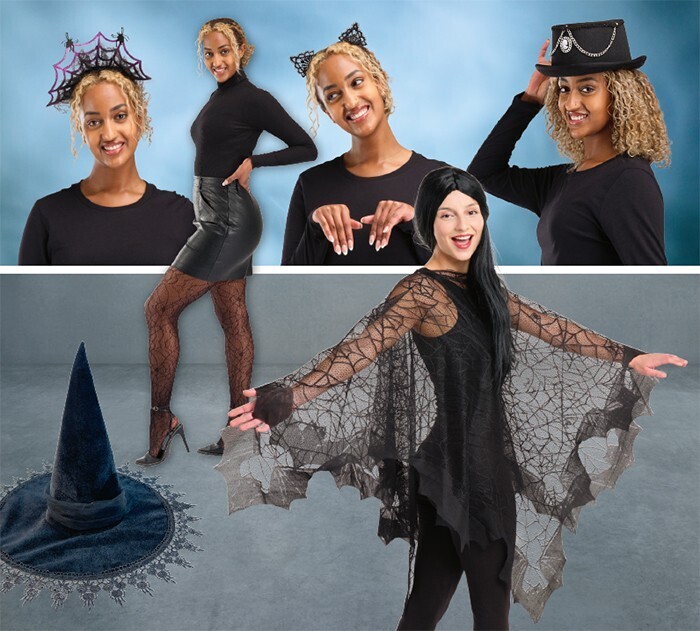 Spooky hollow lace costume accessories offer at Spotlight