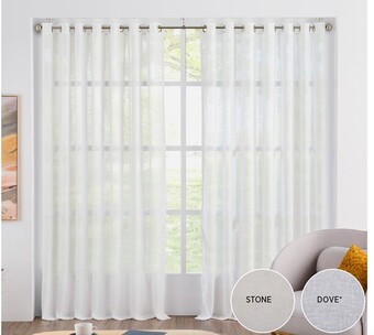 Spotlight 40% off neutrals sheer eyelet curtains offer