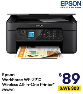 Epson WorkForce WF-2910 Wireless All-In-One Printer
