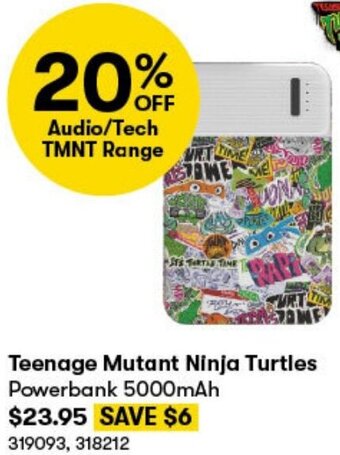 BIG W Teenage Mutant Ninja Turtles Powerbank 5000mAh offer