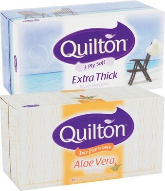 Coles Quilton 3 Ply Facial Tissues 95 Pack or 110 Pack offer