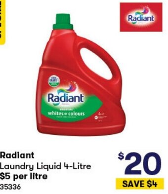 BIG W Radiant Laundry Liquid 4-Litre offer
