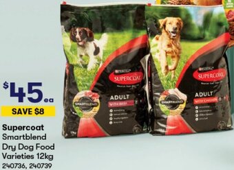 BIG W Supercoat Smartblend Dry Dog Food Varieties 12kg offer
