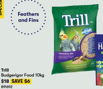 BIG W Trill Budgerigar Food 10kg offer