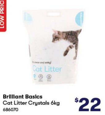 BIG W Brilliant Basics Cat Litter Crystals 6kg offer