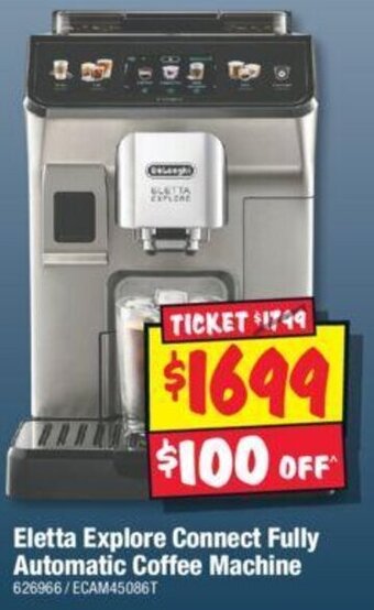 JB Hi-Fi Eletta Explore Connect Fully Automatic Coffee Machine offer