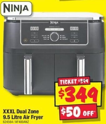 JB Hi-Fi NINJA XXXL Dual Zone 9.5 Litre Air Fryer offer
