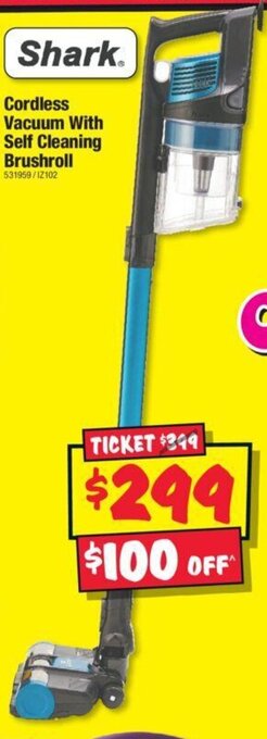 JB Hi-Fi Shark. Cordless Vacuum With Self Cleaning Brushroll offer
