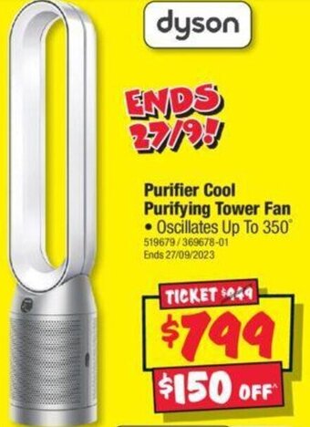 JB Hi-Fi Purifier Cool Purifying Tower Fan offer