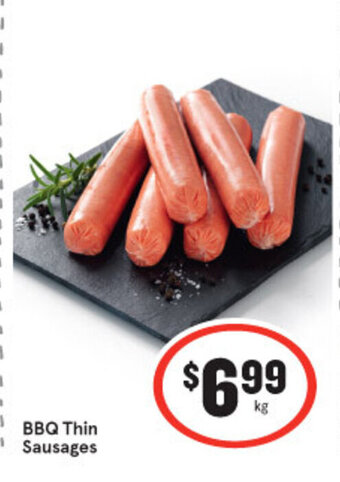 IGA BBQ Thin Sausages offer