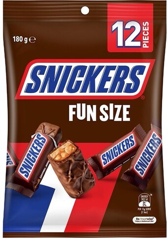 BIG W Snickers 12-piece sharepacks 180g offer