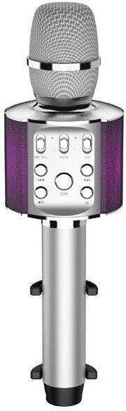 BIG W Laser karaoke led microphone - silver offer